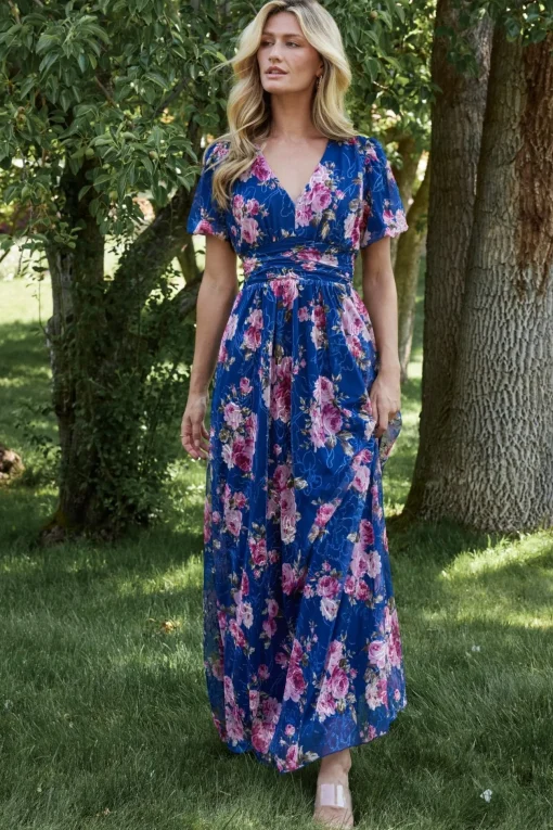 Ardley Maxi Dress | Navy + Pink Floral