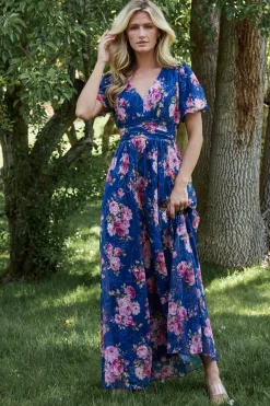 Ardley Maxi Dress | Navy + Pink Floral