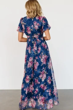 Ardley Maxi Dress | Navy + Pink Floral