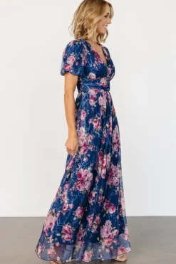 Ardley Maxi Dress | Navy + Pink Floral