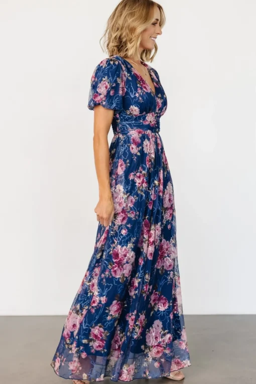 Ardley Maxi Dress | Navy + Pink Floral