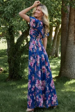 Ardley Maxi Dress | Navy + Pink Floral