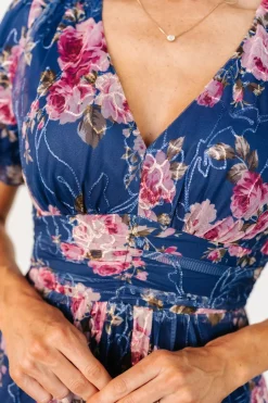Ardley Maxi Dress | Navy + Pink Floral