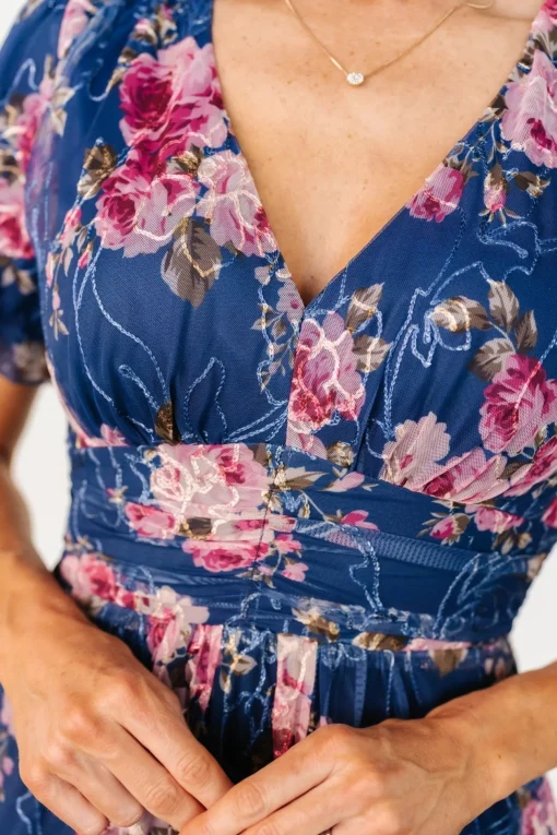 Ardley Maxi Dress | Navy + Pink Floral