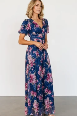 Ardley Maxi Dress | Navy + Pink Floral