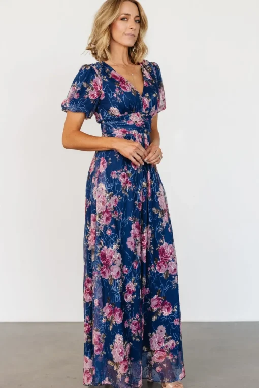 Ardley Maxi Dress | Navy + Pink Floral