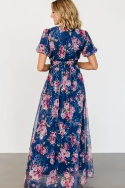 Ardley Maxi Dress | Navy + Pink Floral