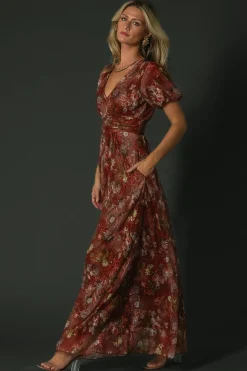 Ardley Maxi Dress | Rust Multi Floral