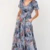 Ardley Maxi Dress | Slate Print