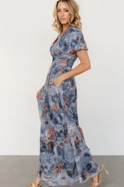 Ardley Maxi Dress | Slate Print