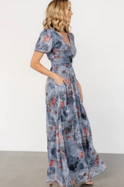 Ardley Maxi Dress | Slate Print