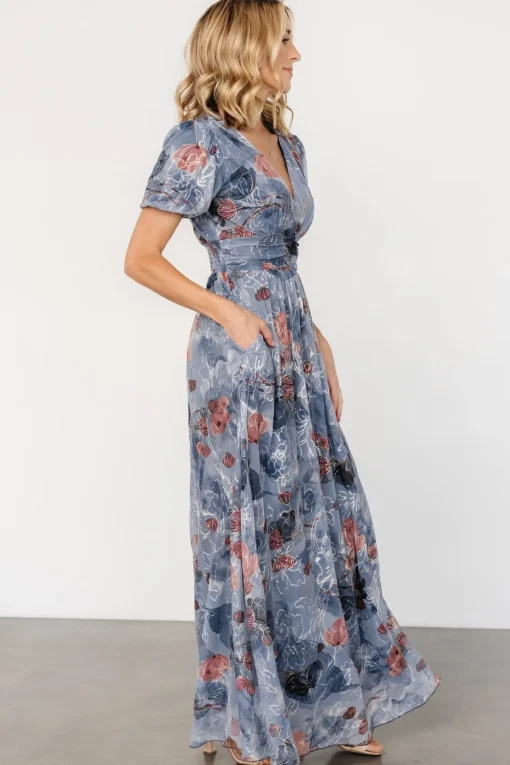 Ardley Maxi Dress | Slate Print