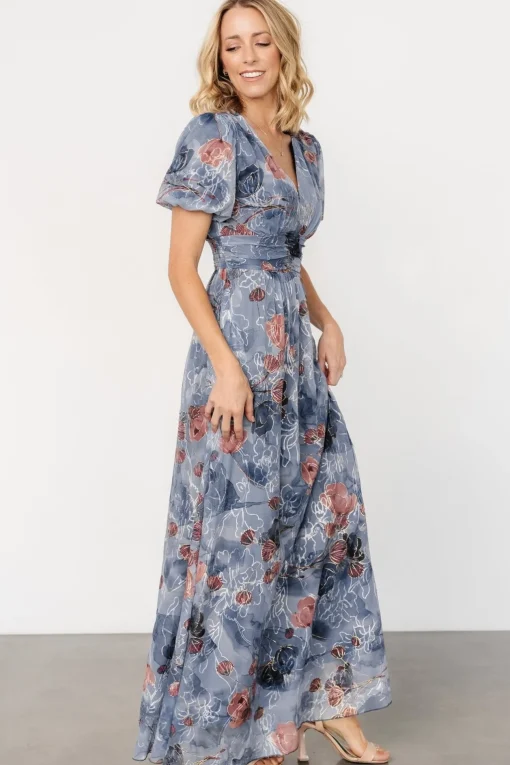 Ardley Maxi Dress | Slate Print
