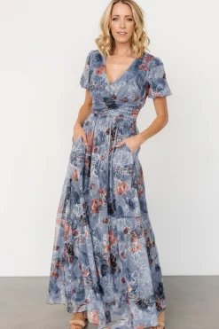 Ardley Maxi Dress | Slate Print
