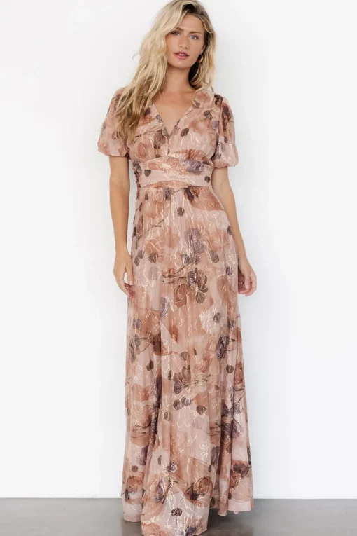 Ardley Maxi Dress | Taupe Floral