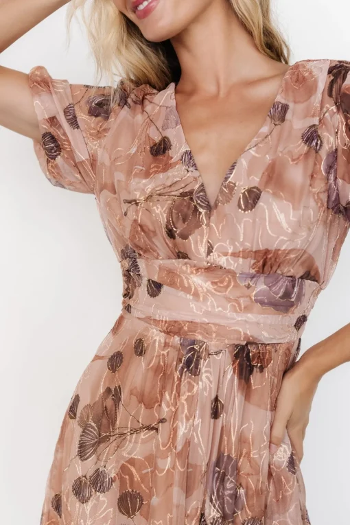 Ardley Maxi Dress | Taupe Floral