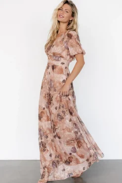 Ardley Maxi Dress | Taupe Floral