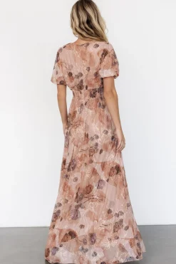 Ardley Maxi Dress | Taupe Floral