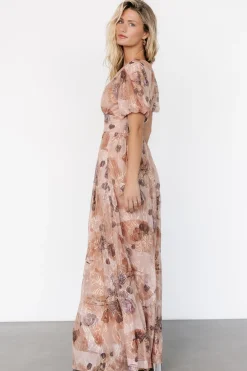 Ardley Maxi Dress | Taupe Floral