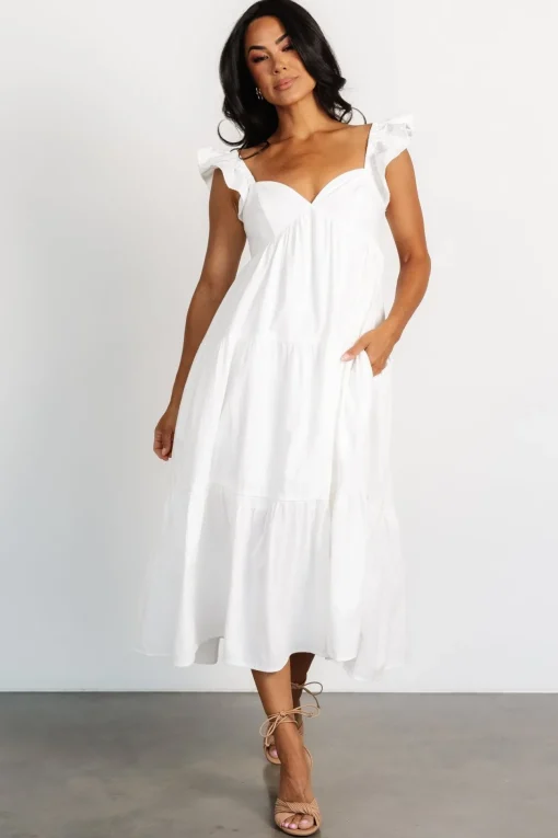 Aria Back Tie Dress | Off White