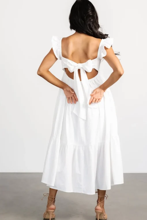 Aria Back Tie Dress | Off White
