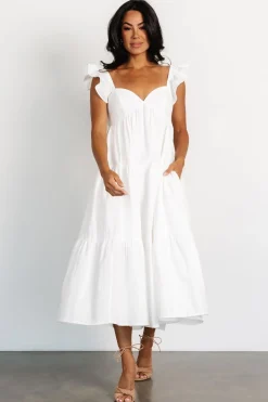 Aria Back Tie Dress | Off White