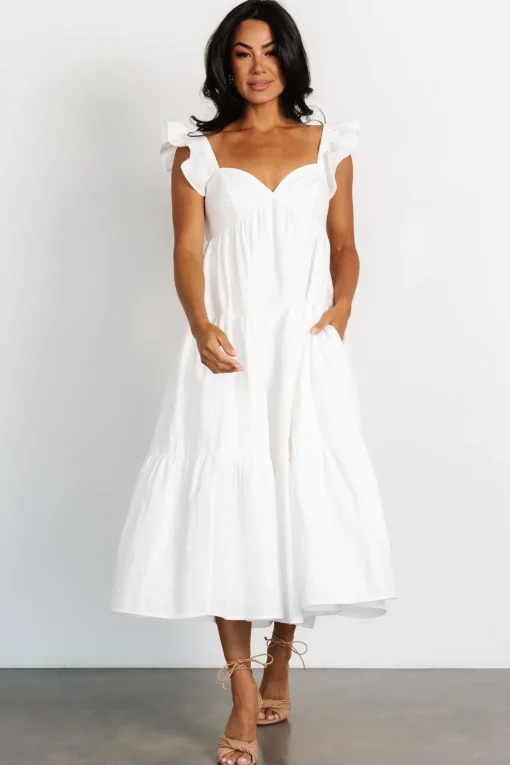 Aria Back Tie Dress | Off White
