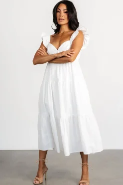 Aria Back Tie Dress | Off White