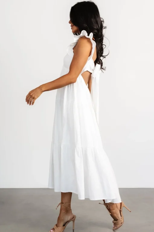 Aria Back Tie Dress | Off White