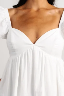 Aria Back Tie Dress | Off White