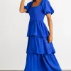 Ashbourne Tiered Dress | Cobalt