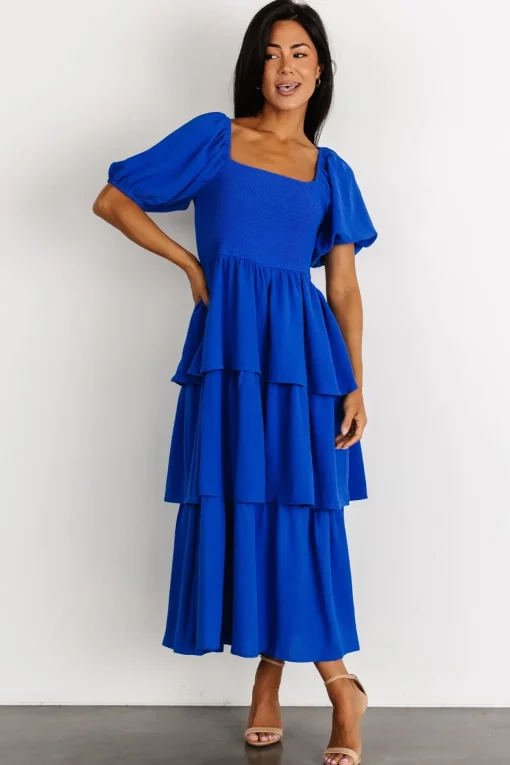 Ashbourne Tiered Dress | Cobalt