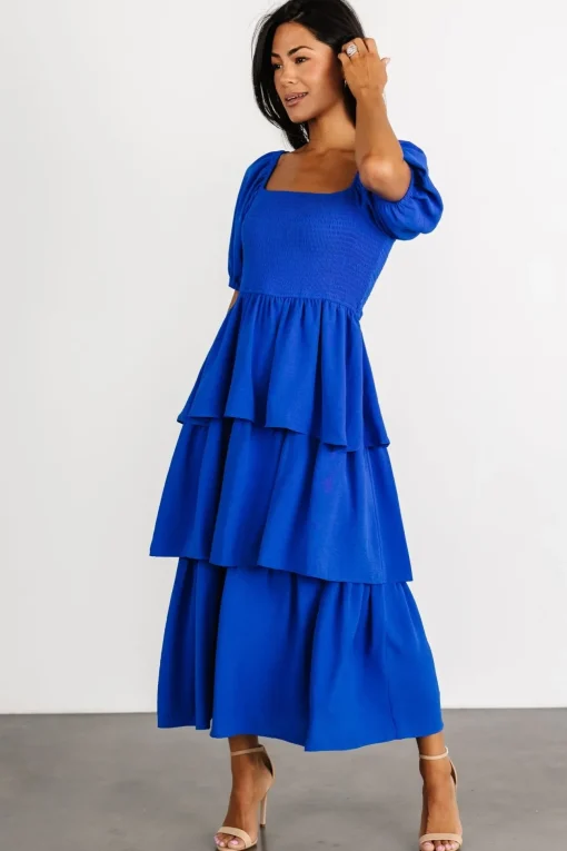 Ashbourne Tiered Dress | Cobalt