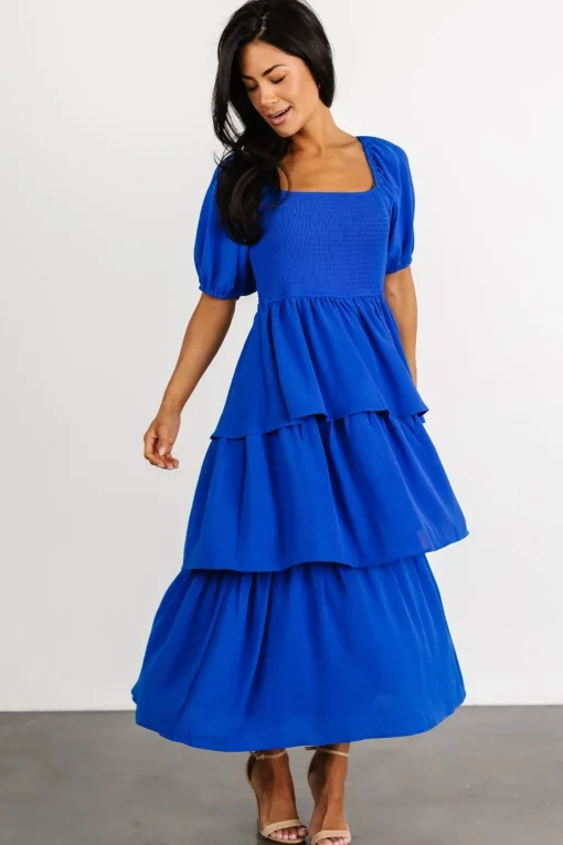 Ashbourne Tiered Dress | Cobalt