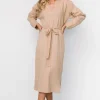 Barrie Sweater Dress | Light Tan