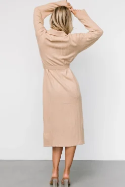 Barrie Sweater Dress | Light Tan