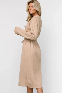 Barrie Sweater Dress | Light Tan