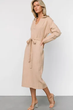 Barrie Sweater Dress | Light Tan