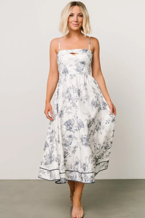 Bellagio Midi Dress | Slate Floral