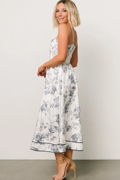Bellagio Midi Dress | Slate Floral