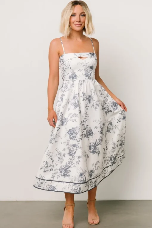 Bellagio Midi Dress | Slate Floral