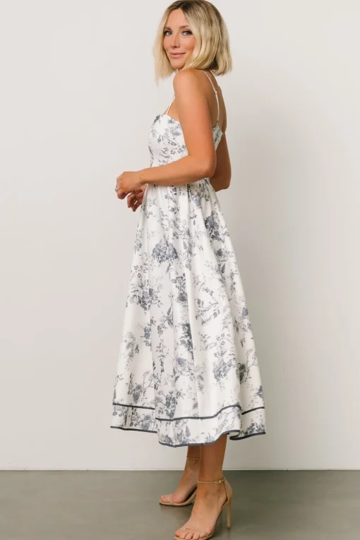 Bellagio Midi Dress | Slate Floral