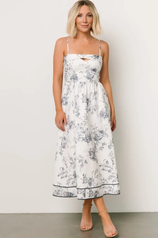 Bellagio Midi Dress | Slate Floral