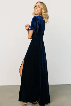 Berenice Velvet Maxi Dress | Navy