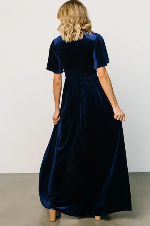 Berenice Velvet Maxi Dress | Navy