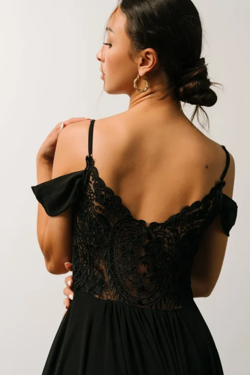 Bianca Lace Maxi Dress | Black
