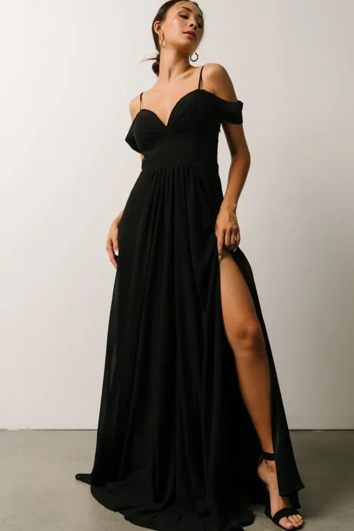 Bianca Lace Maxi Dress | Black