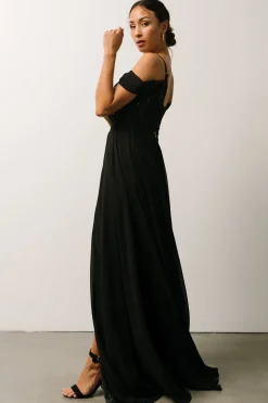 Bianca Lace Maxi Dress | Black