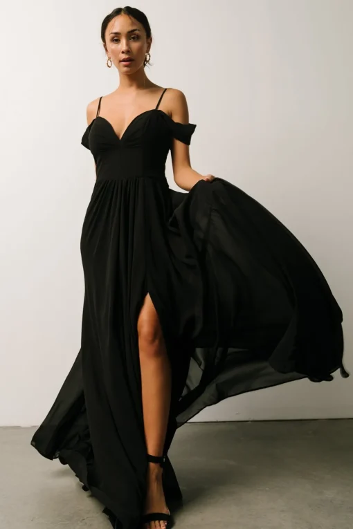 Bianca Lace Maxi Dress | Black