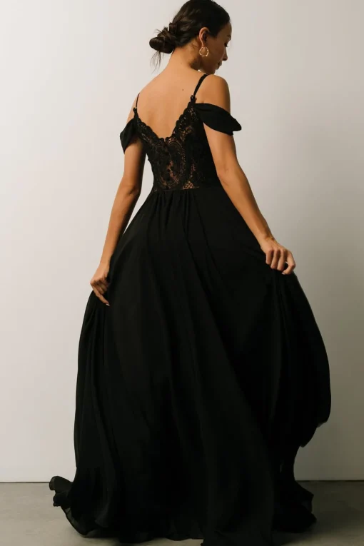 Bianca Lace Maxi Dress | Black